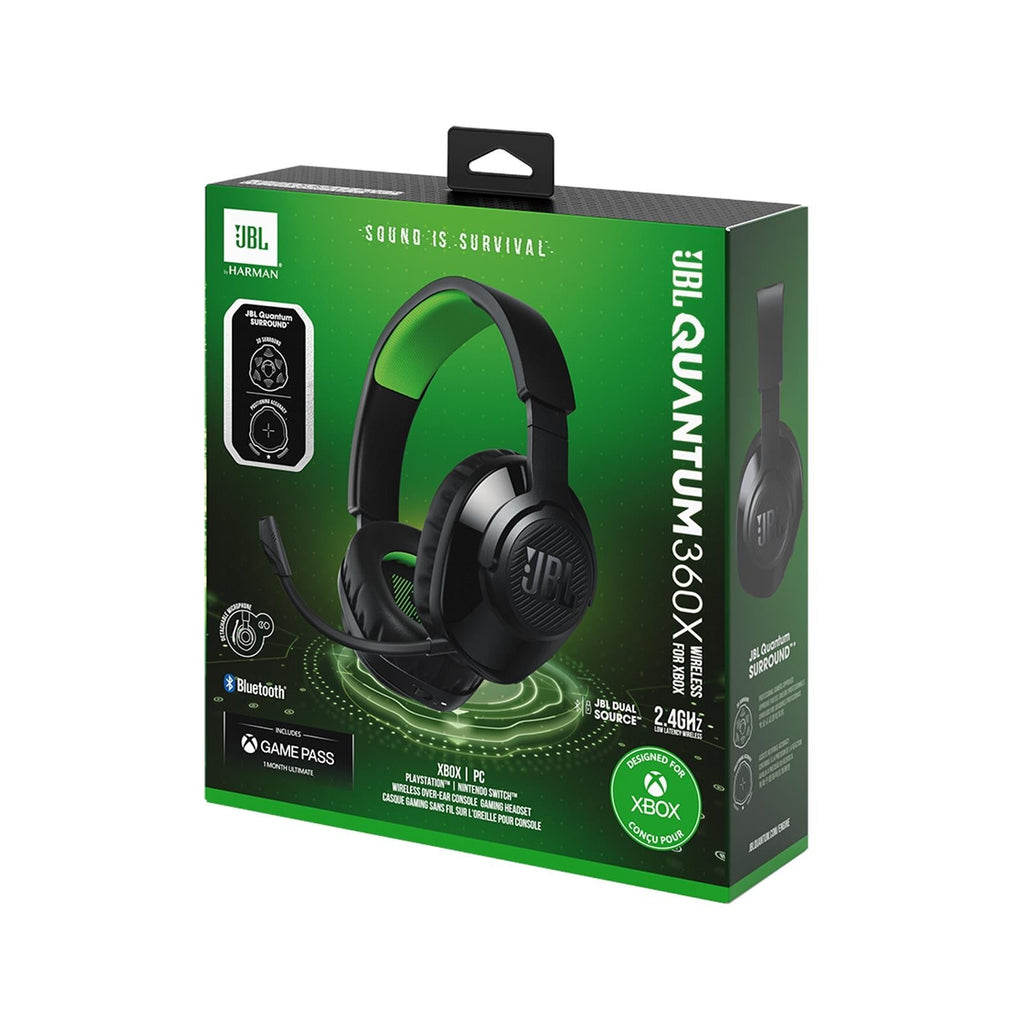 JBL Quantum 360X Wireless Over-Ear Gaming Headset (Green Xbox Edition)