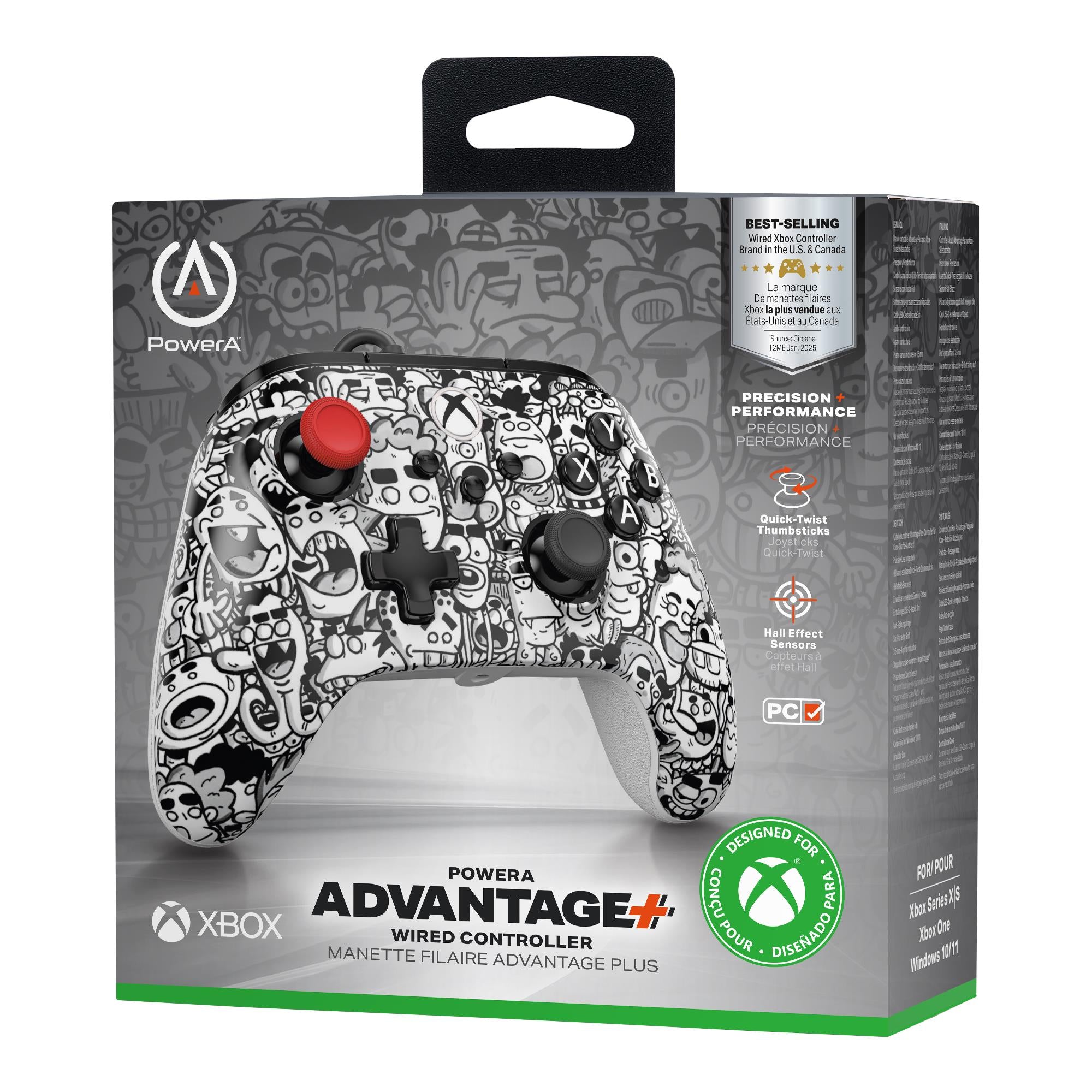 PowerA Advantage Plus Wired Controller for Xbox Series X|S (Sketch Riot)